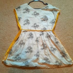 Zara girls dress yellow and white